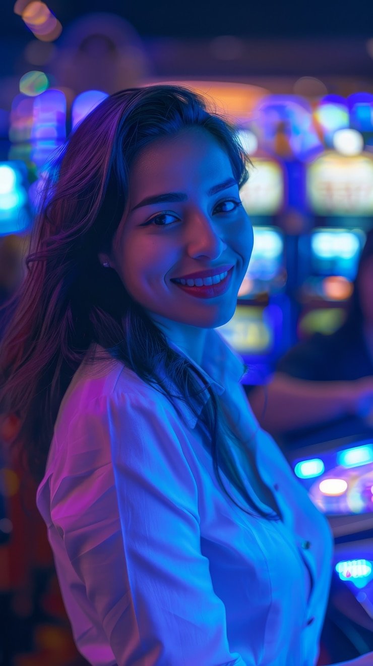 Live casino dealer table with multi-camera feed